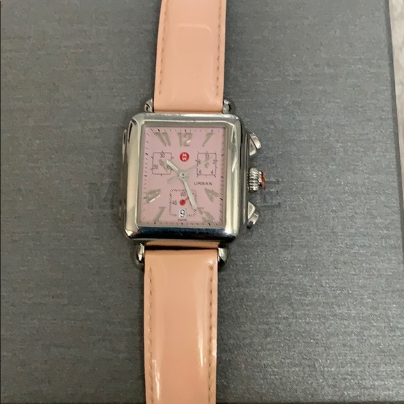 MICHELE WATCH PINK SILVER SQUARE main image 5